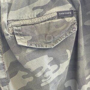 Sanctuary x Revolve Green Camouflage Ankle High Rise Drawstring Pants Size 30